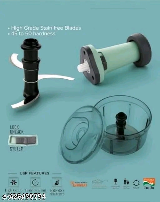 800ML manually Handy Chopper Mixer Cut for Vegetables, Fruits salads......